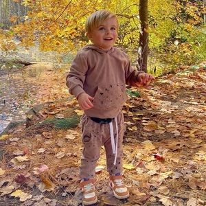 Little Bipsy Cinnamon geometric jogger set